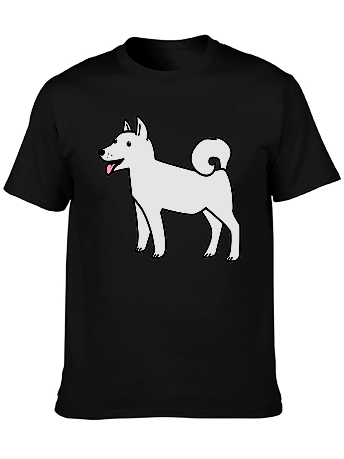 Cartoon White Dog T-Shirt – Cute Dog Lover Graphic Tee