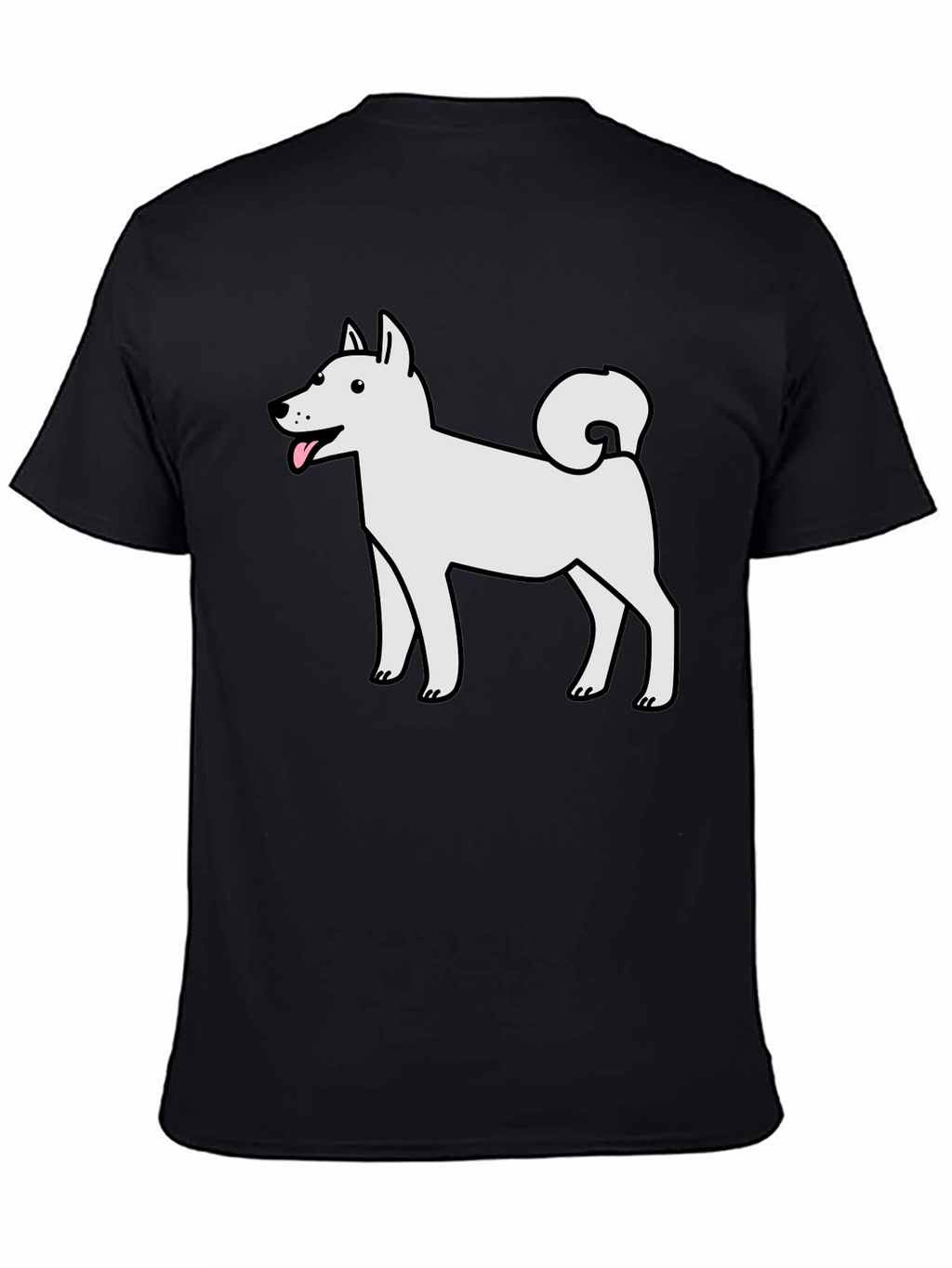Cartoon White Dog T-Shirt – Cute Dog Lover Graphic Tee