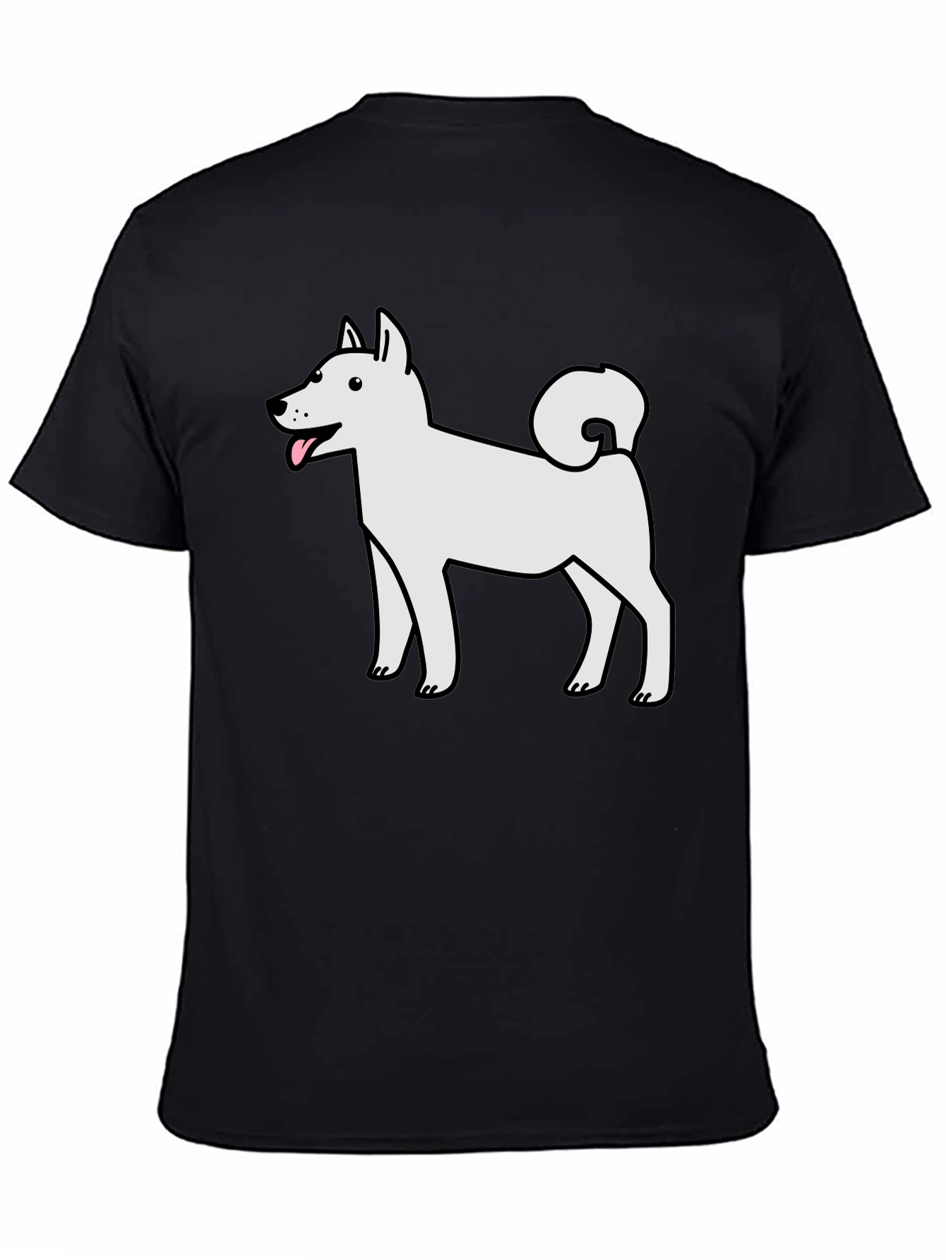 Cartoon White Dog T-Shirt – Cute Dog Lover Graphic Tee
