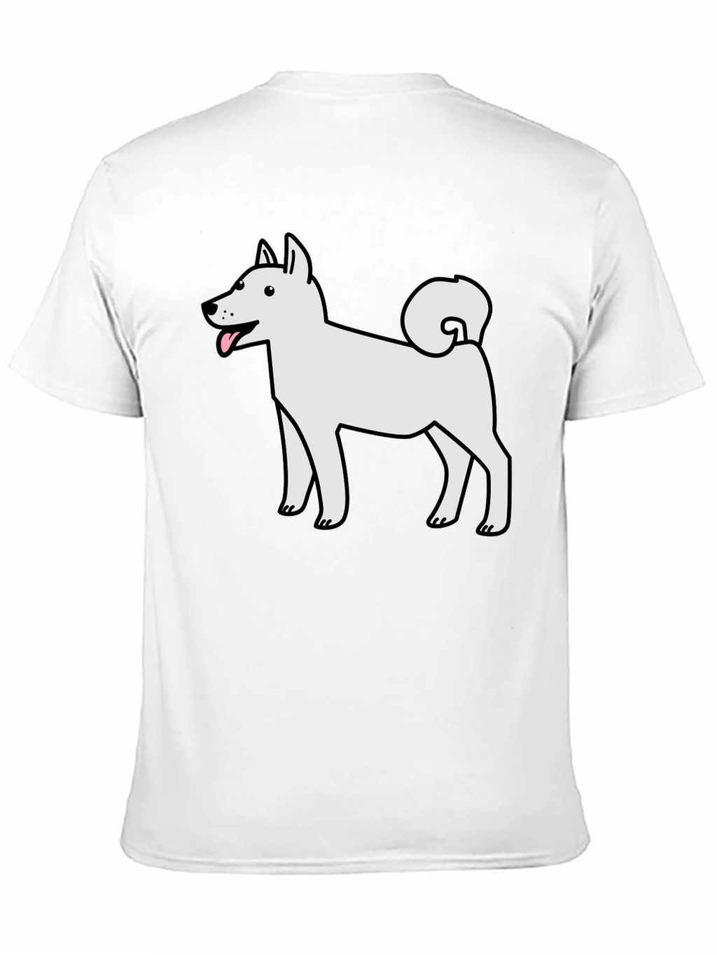 Cartoon White Dog T-Shirt – Cute Dog Lover Graphic Tee