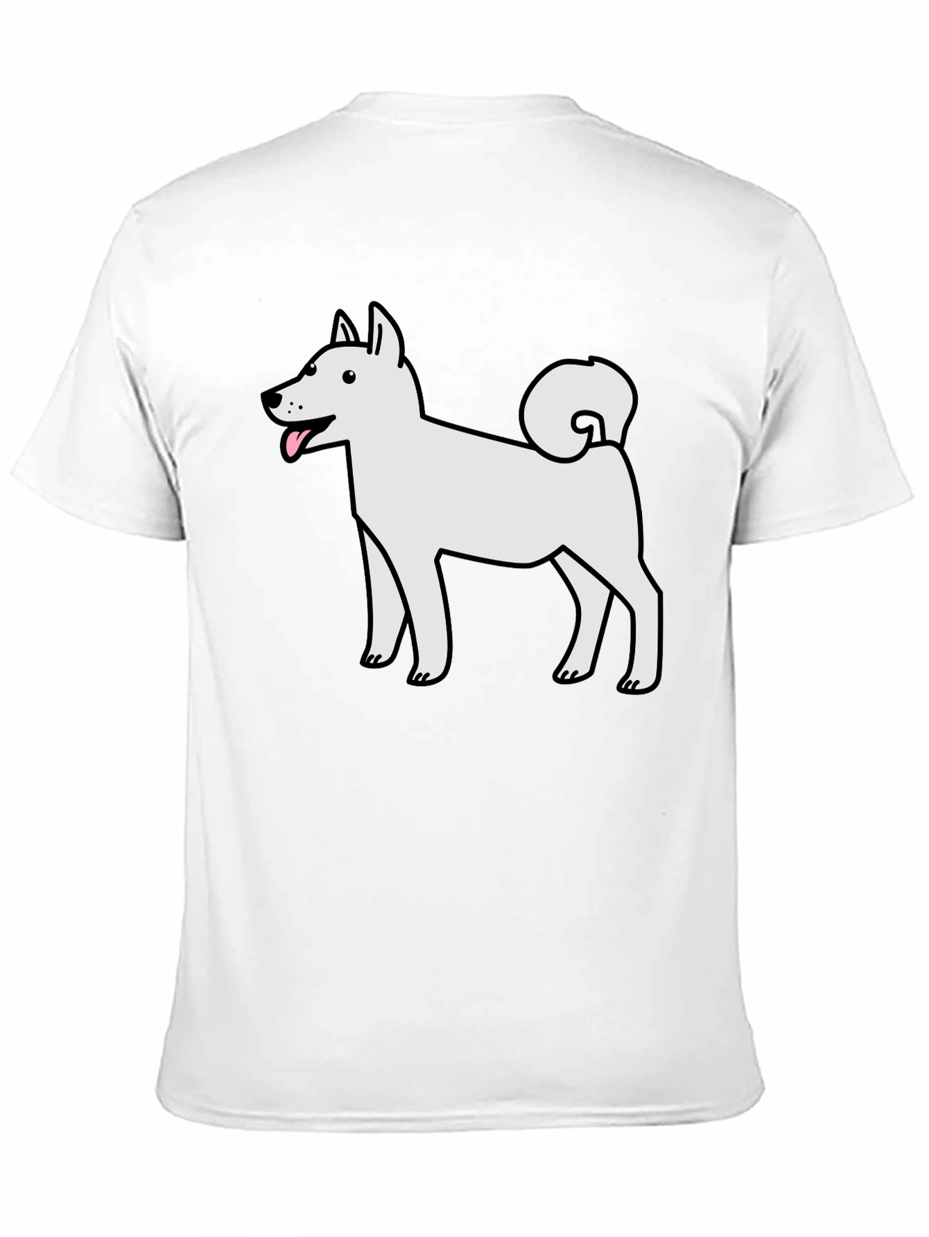 Cartoon White Dog T-Shirt – Cute Dog Lover Graphic Tee