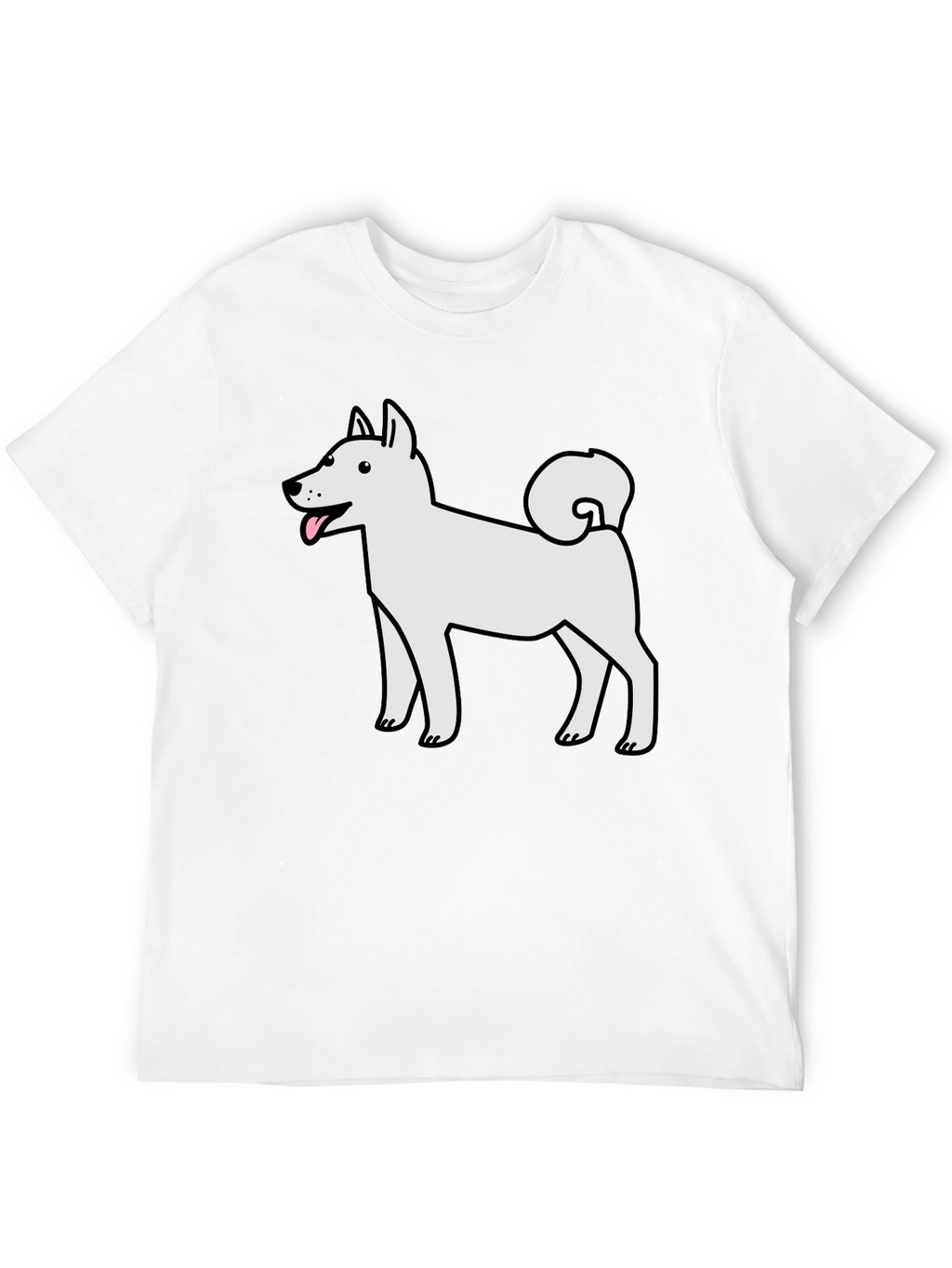 Cartoon White Dog T-Shirt – Cute Dog Lover Graphic Tee