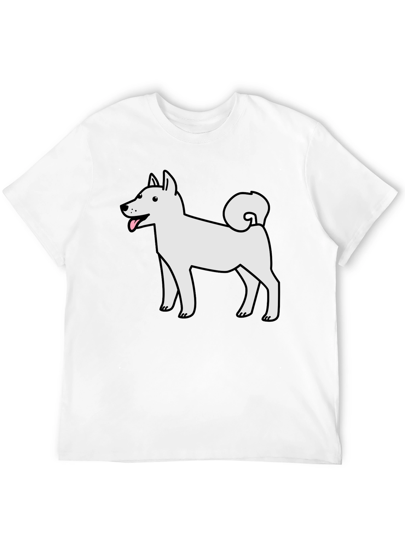 Cartoon White Dog T-Shirt – Cute Dog Lover Graphic Tee