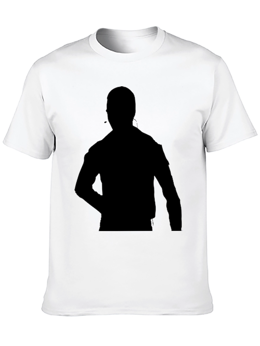 Silhouette Graphic Black Cotton T-Shirt