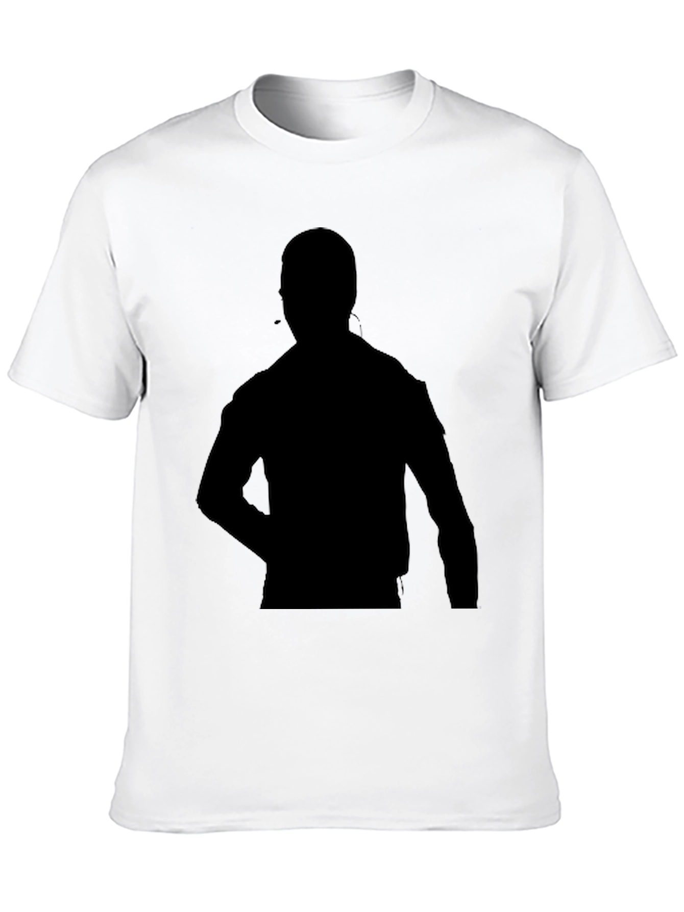 Silhouette Graphic Black Cotton T-Shirt