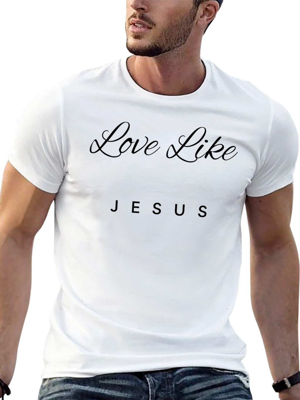 Love Like Jesus Graphic Tee - Black T-Shirt