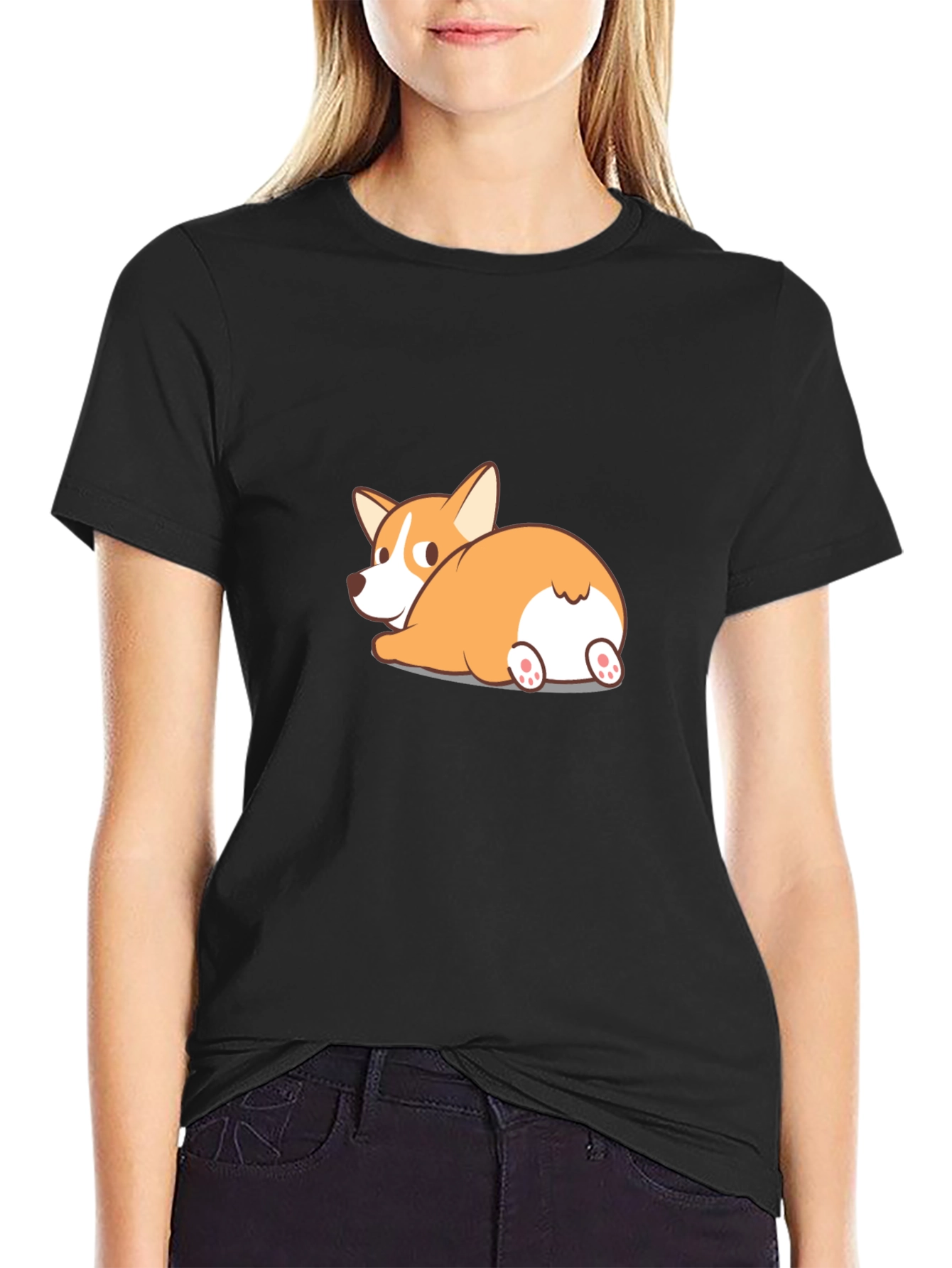 Cute Corgi Butt T-Shirt - Fun Dog Graphic Tee