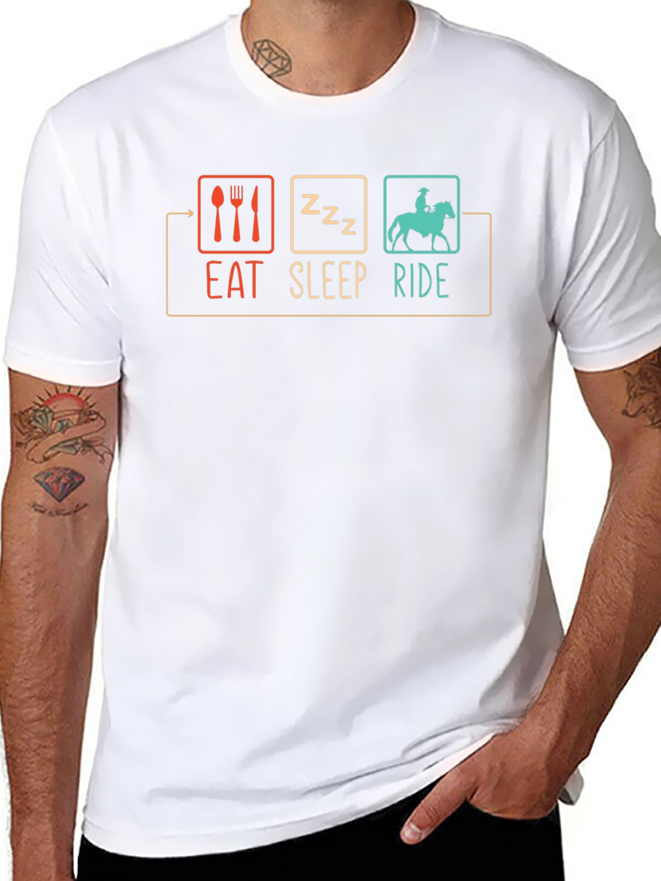 Eat Sleep Ride T-Shirt - Horse Lover Tee