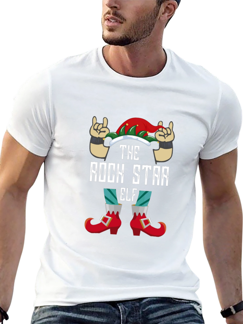Rock Star Elf Graphic Tee