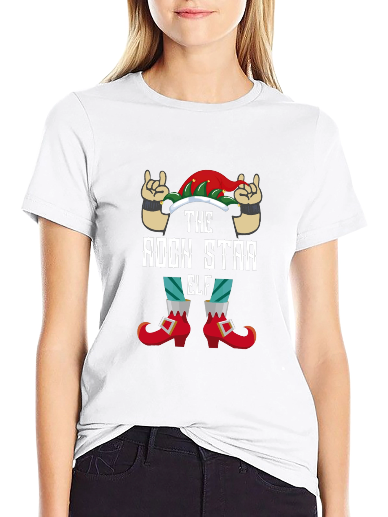 Rock Star Elf Graphic Tee