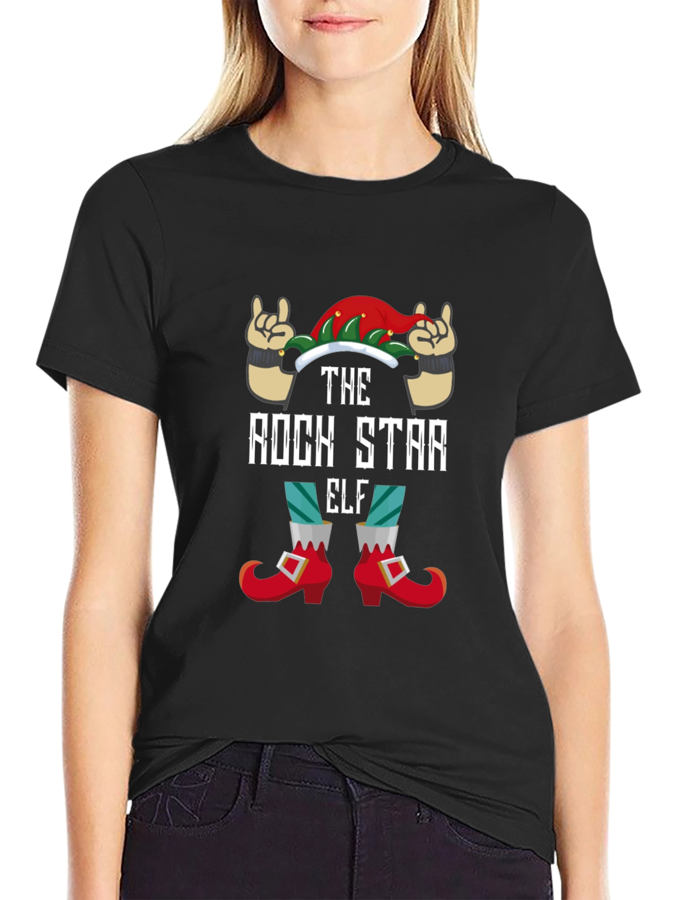 Rock Star Elf Graphic Tee