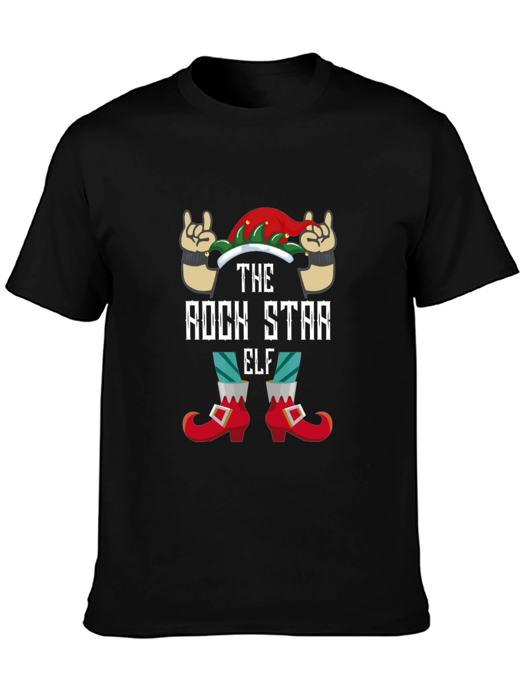Rock Star Elf Graphic Tee