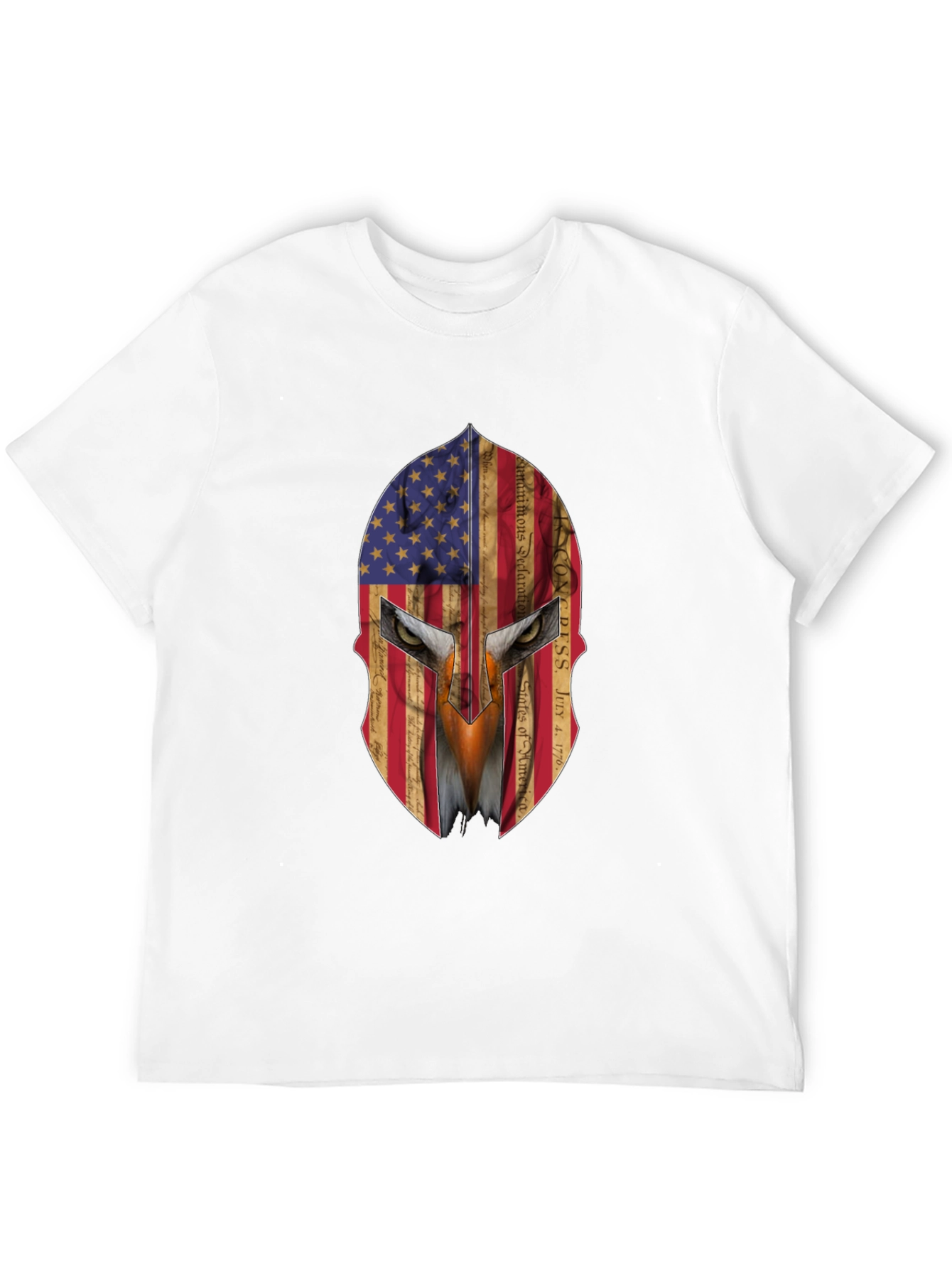 Patriotic Spartan Eagle Graphic T-Shirt