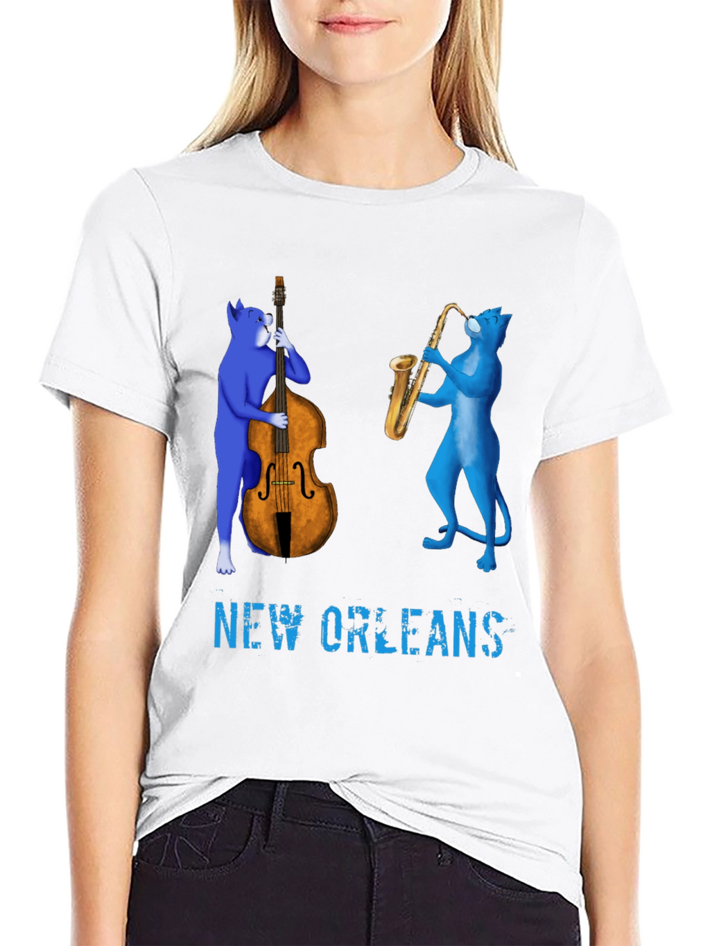 New Orleans Jazz Cat T-Shirt