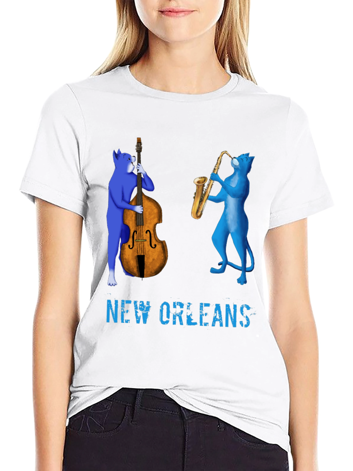 New Orleans Jazz Cat T-Shirt