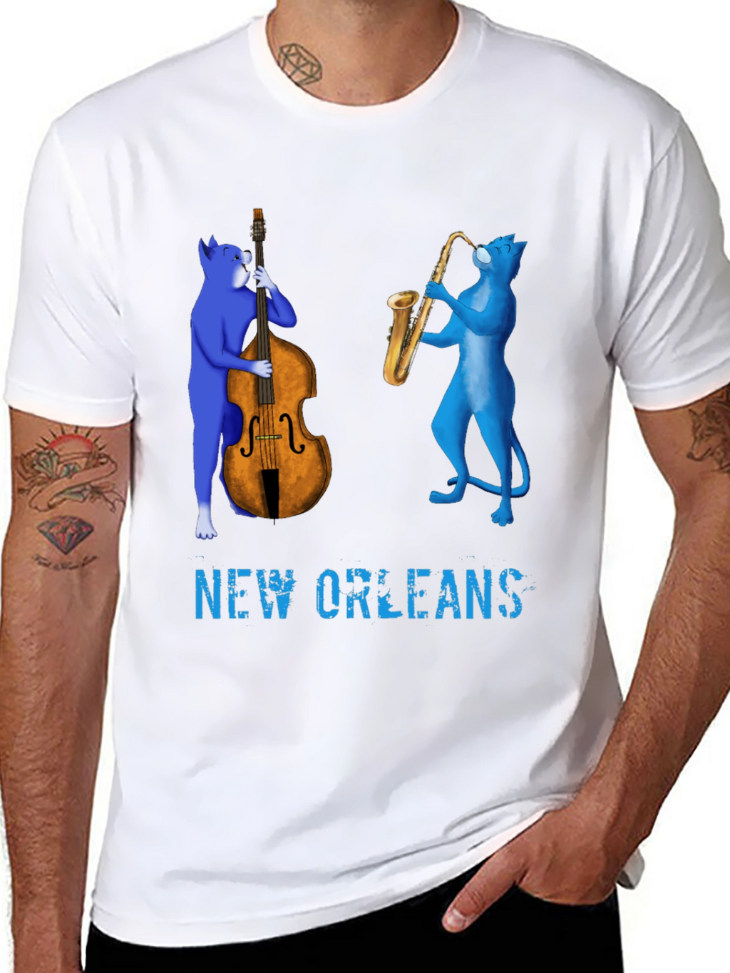 New Orleans Jazz Cat T-Shirt