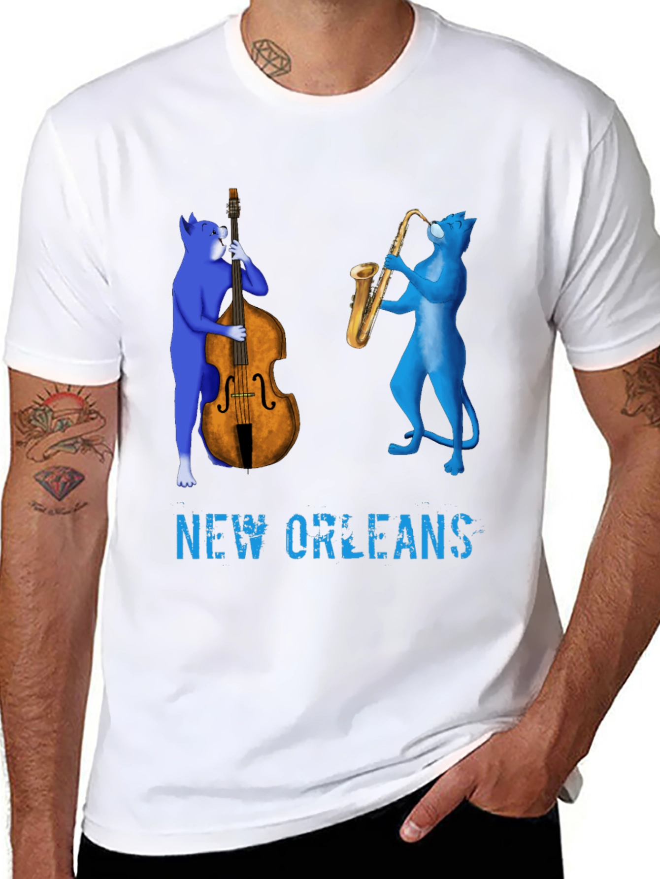 New Orleans Jazz Cat T-Shirt