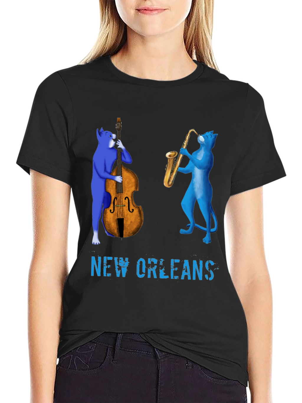 New Orleans Jazz Cat T-Shirt
