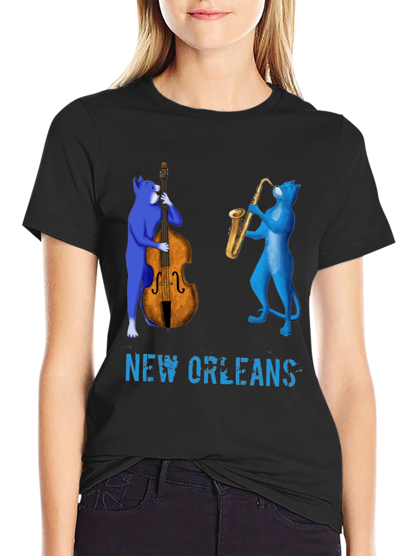 New Orleans Jazz Cat T-Shirt