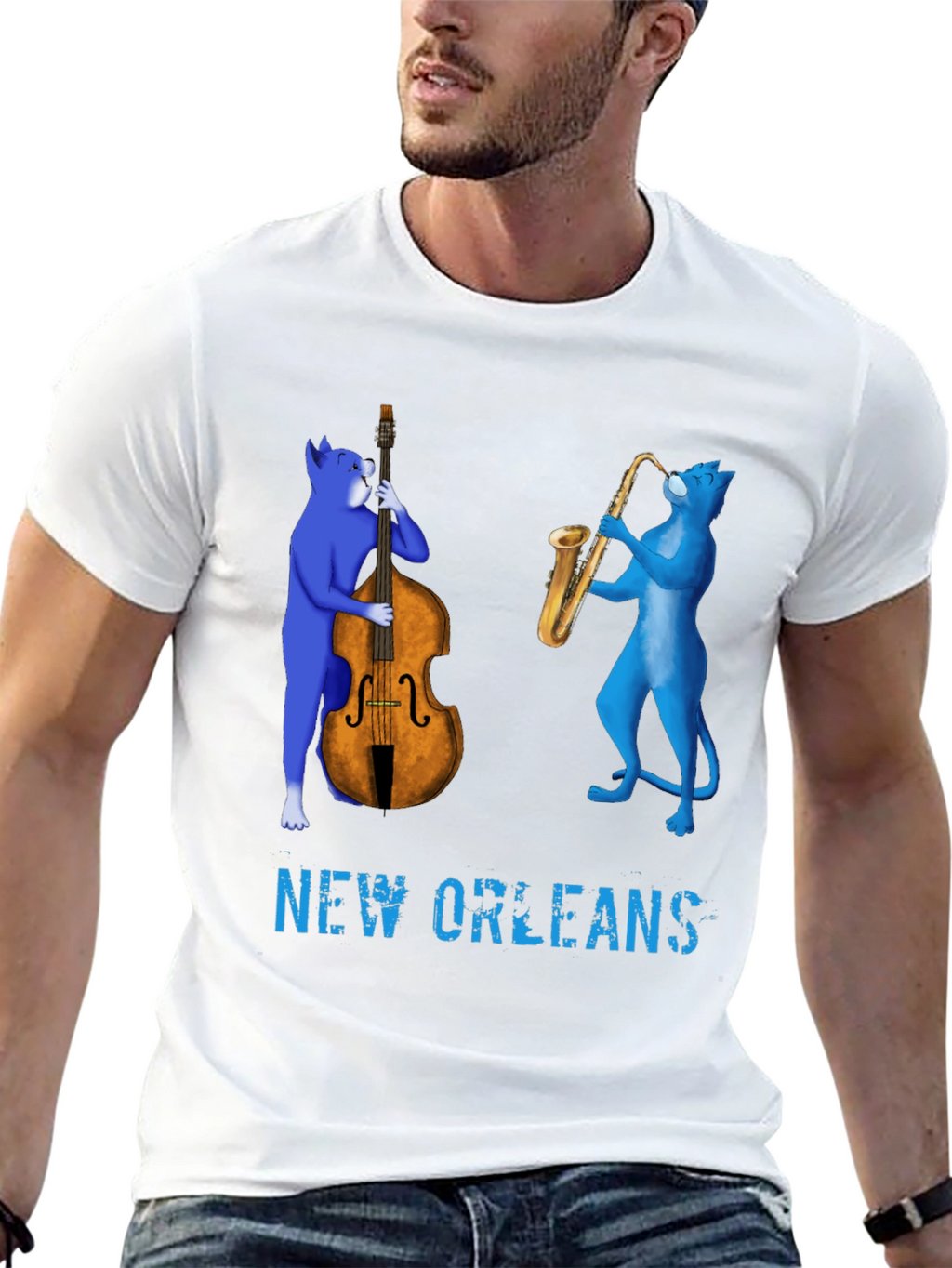 New Orleans Jazz Cat T-Shirt