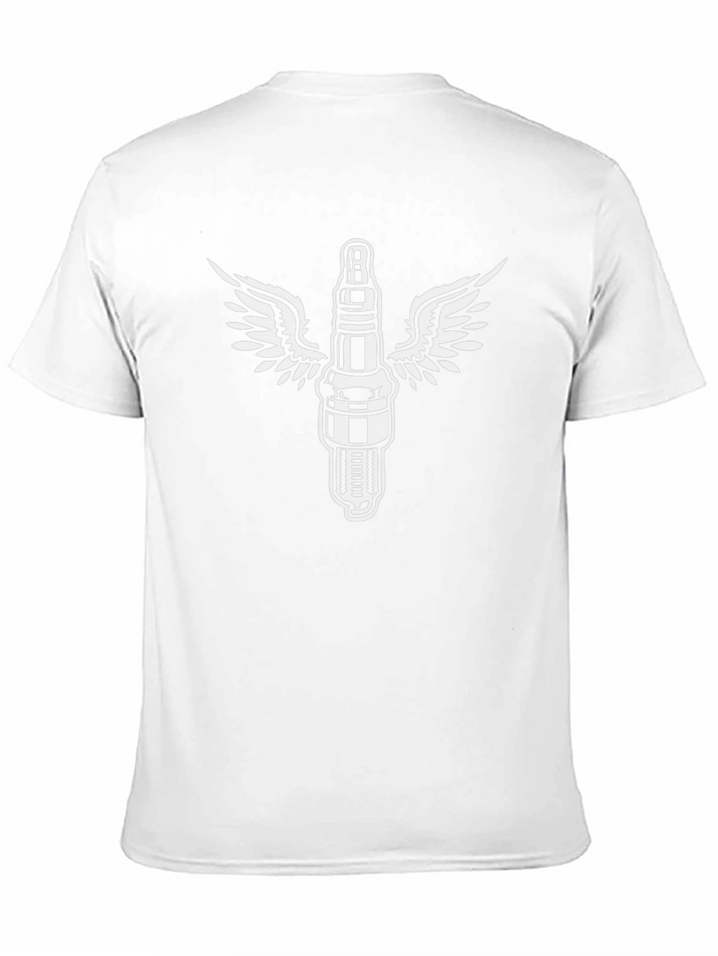 Winged Spark Plug Graphic Tee - Black