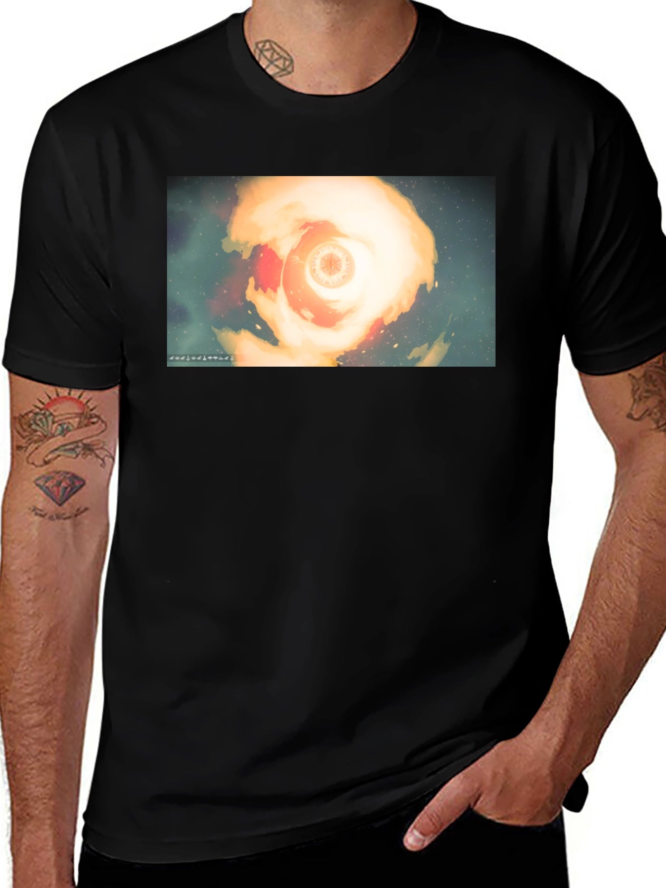 Celestial Vortex Graphic T-Shirt