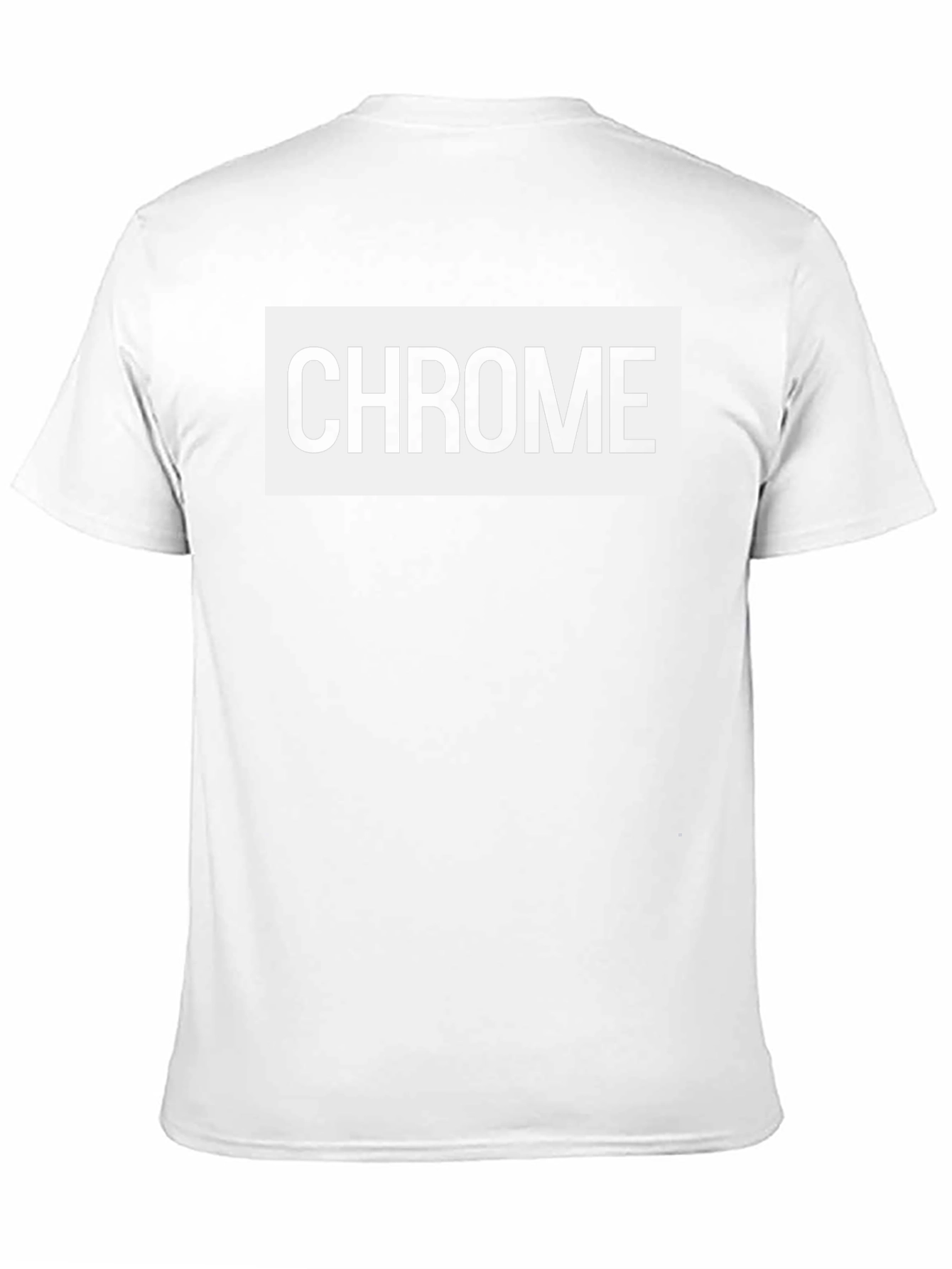 Chrome Text Graphic Tee - Stylish Black Cotton Blend
