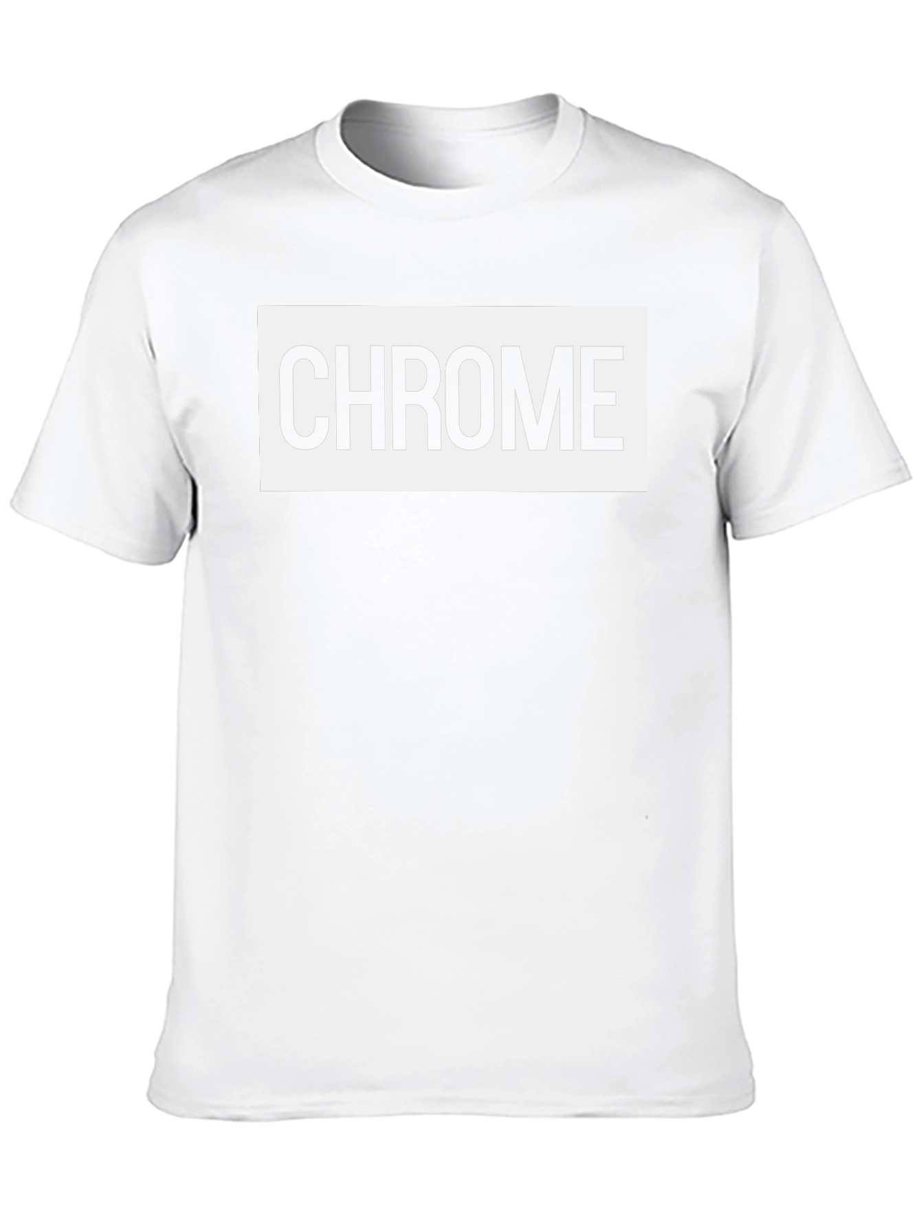 Chrome Text Graphic Tee - Stylish Black Cotton Blend