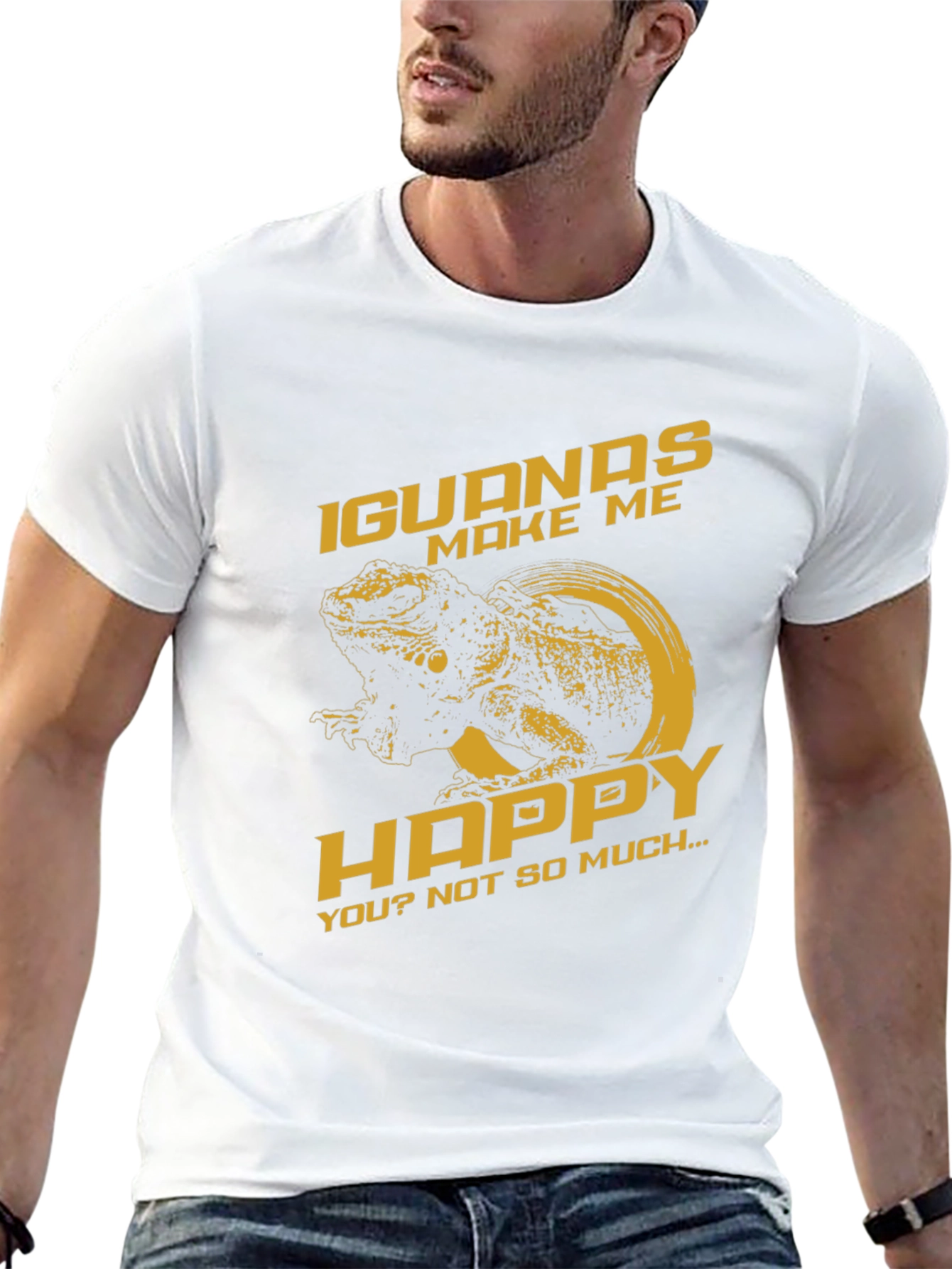 Iguanas Make Me Happy Graphic T-Shirt