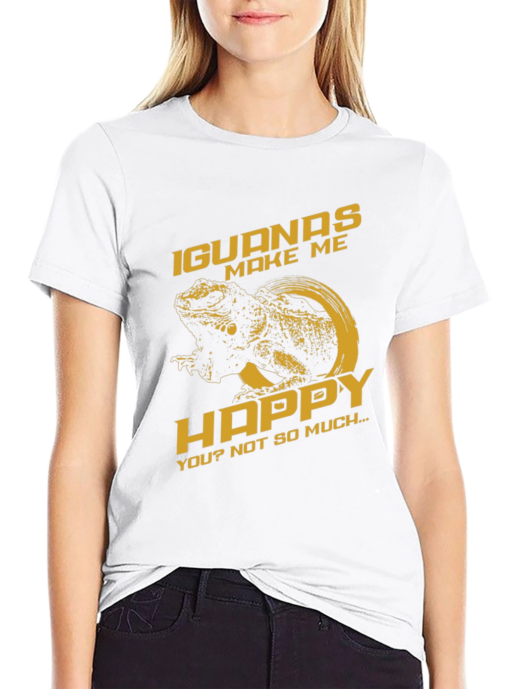 Iguanas Make Me Happy Graphic T-Shirt