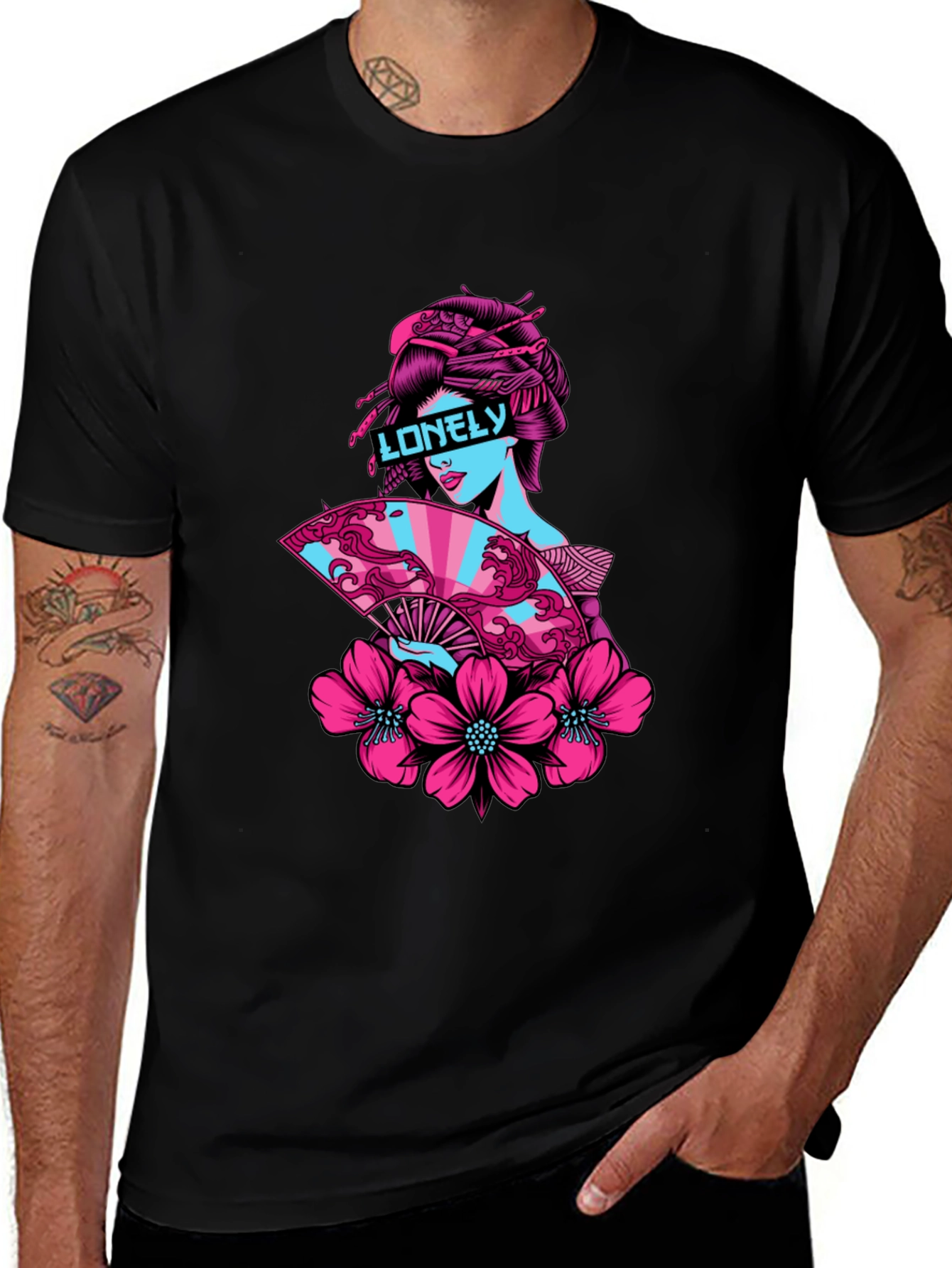 Lonely Geisha Graphic Print Tee