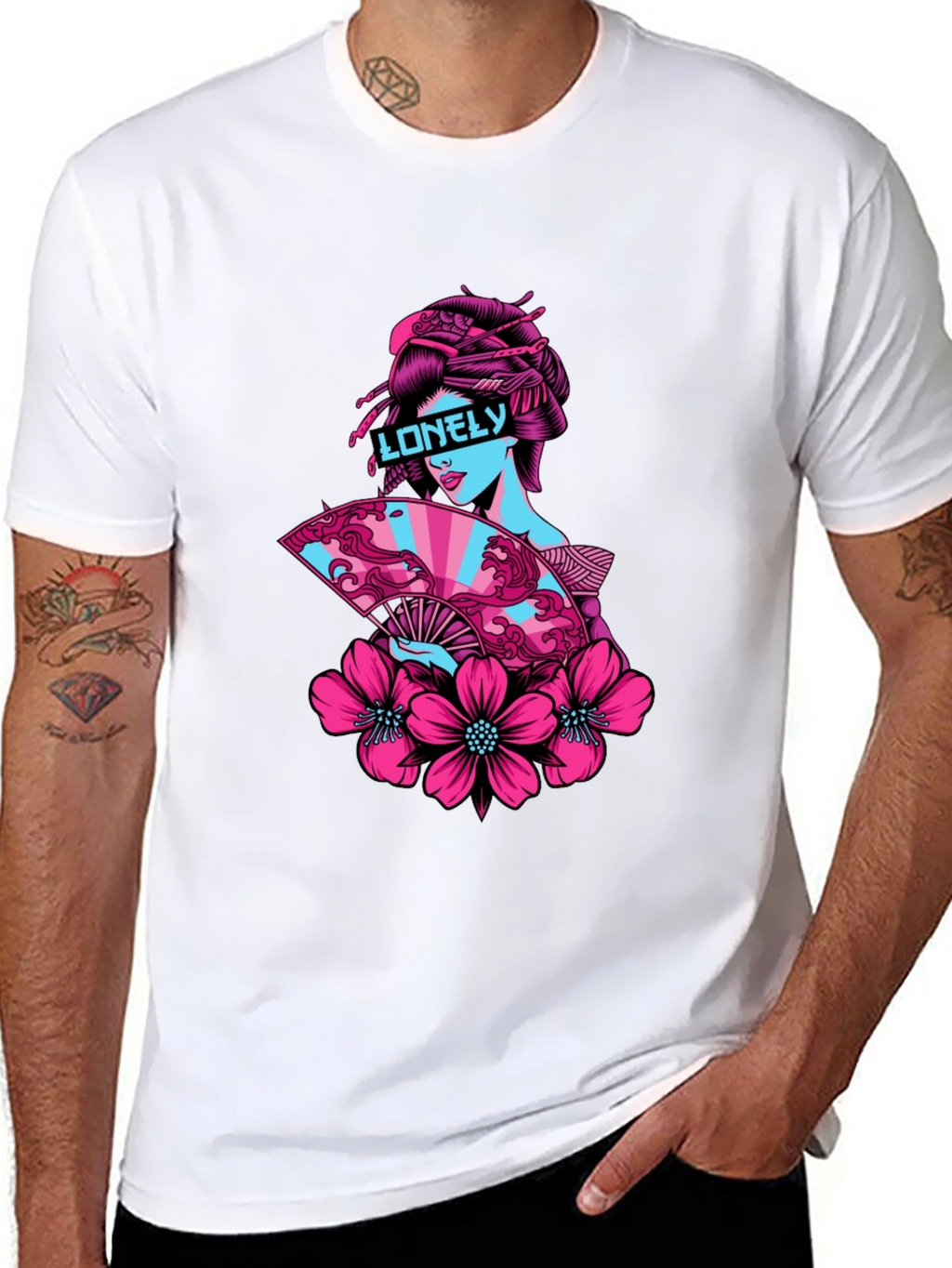 Lonely Geisha Graphic Print Tee