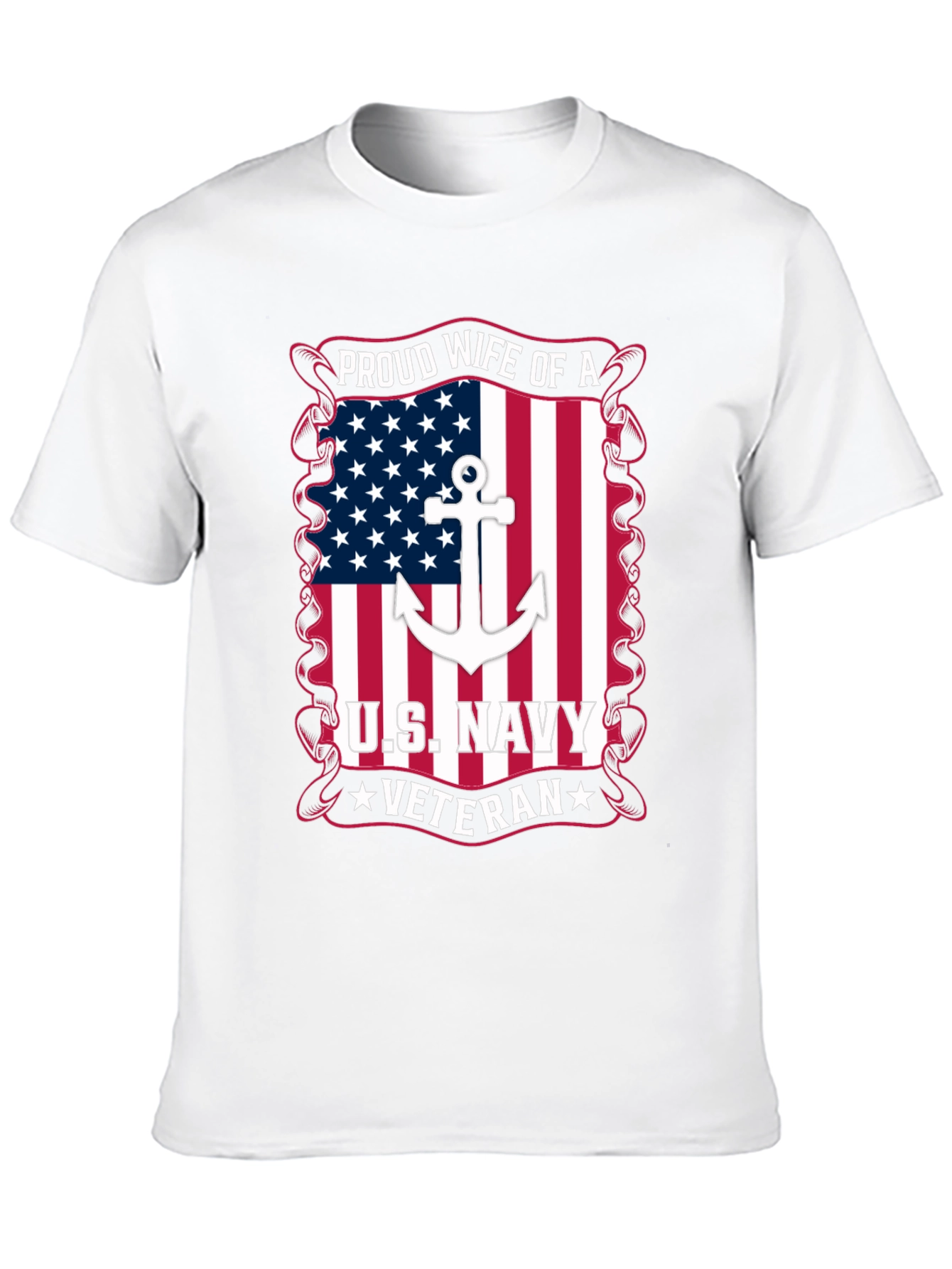 Proud Wife of a US Navy Veteran T-Shirt