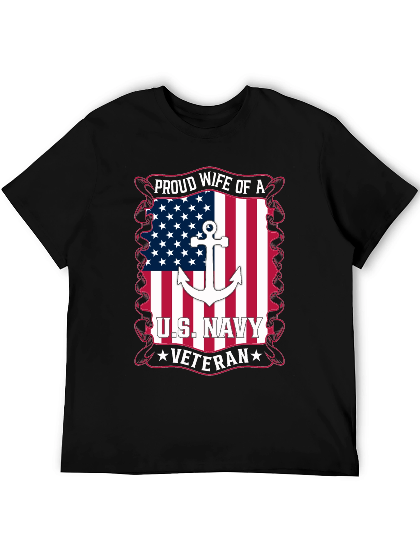Proud Wife of a US Navy Veteran T-Shirt