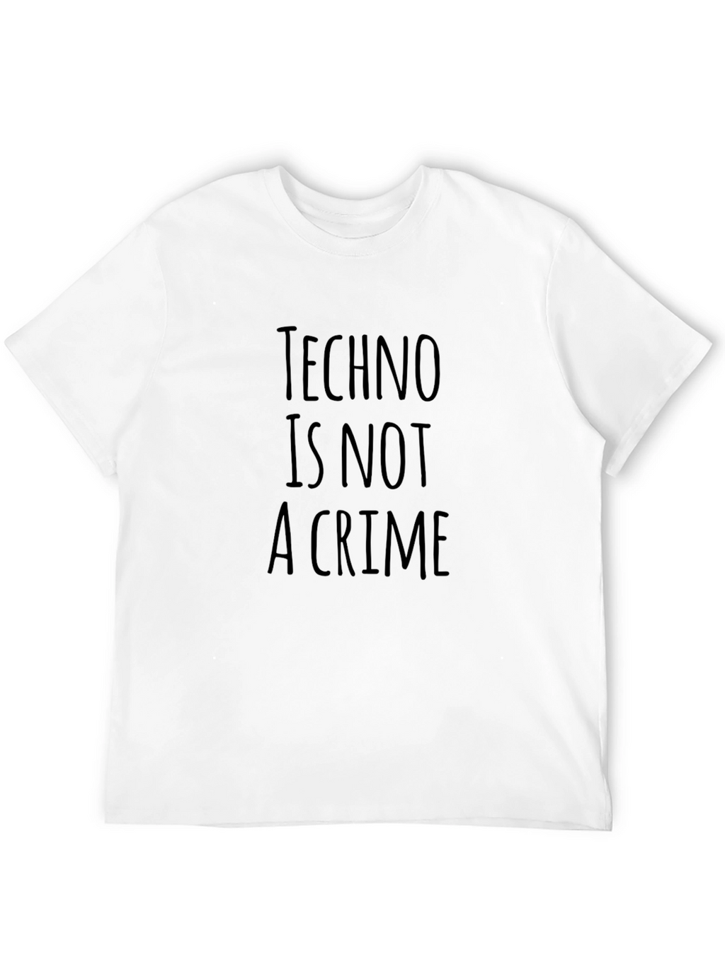 Techno Is Not A Crime Black Graphic T-Shirt
