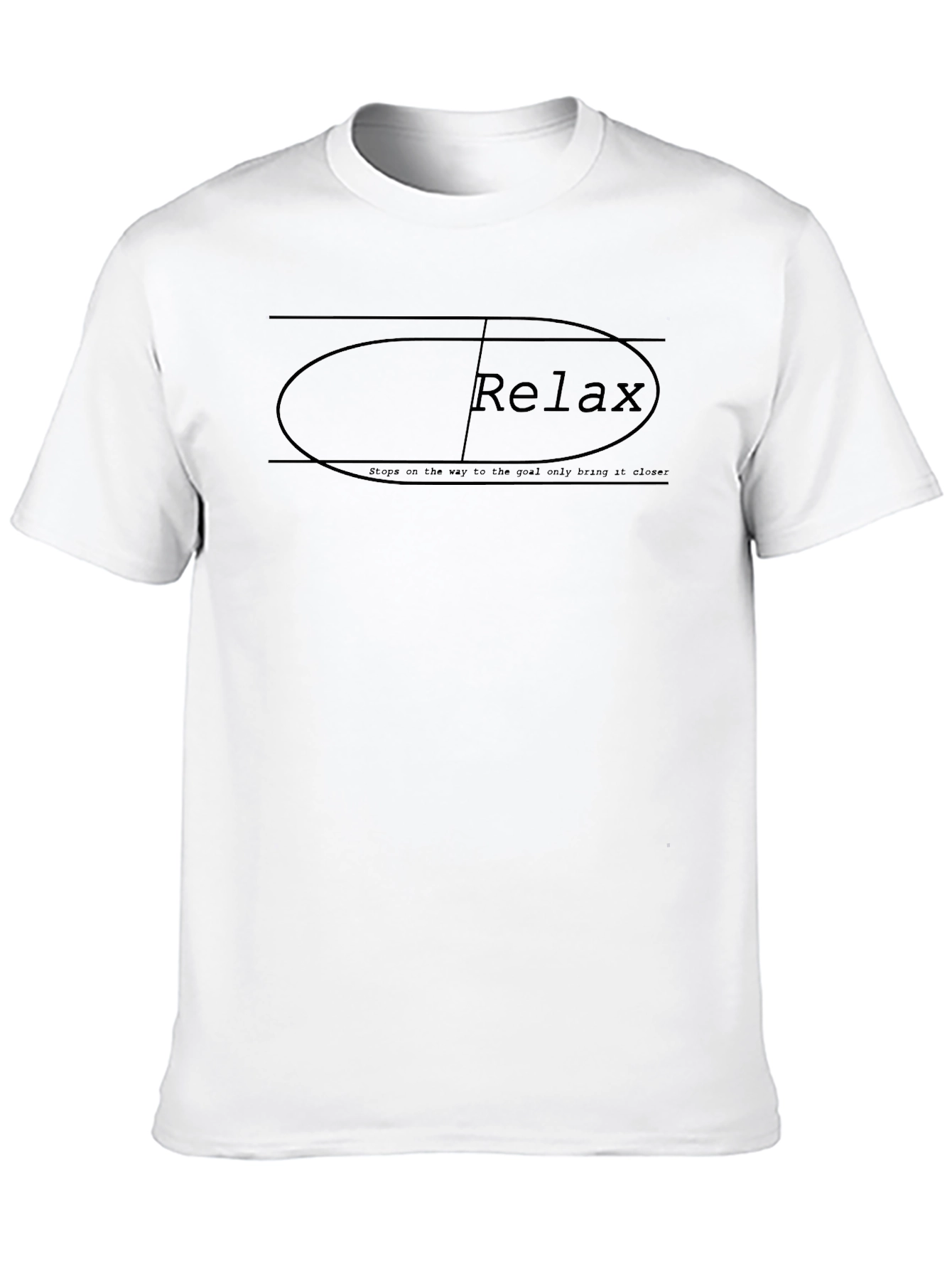 Relax Graphic Tee - Black Casual T-Shirt