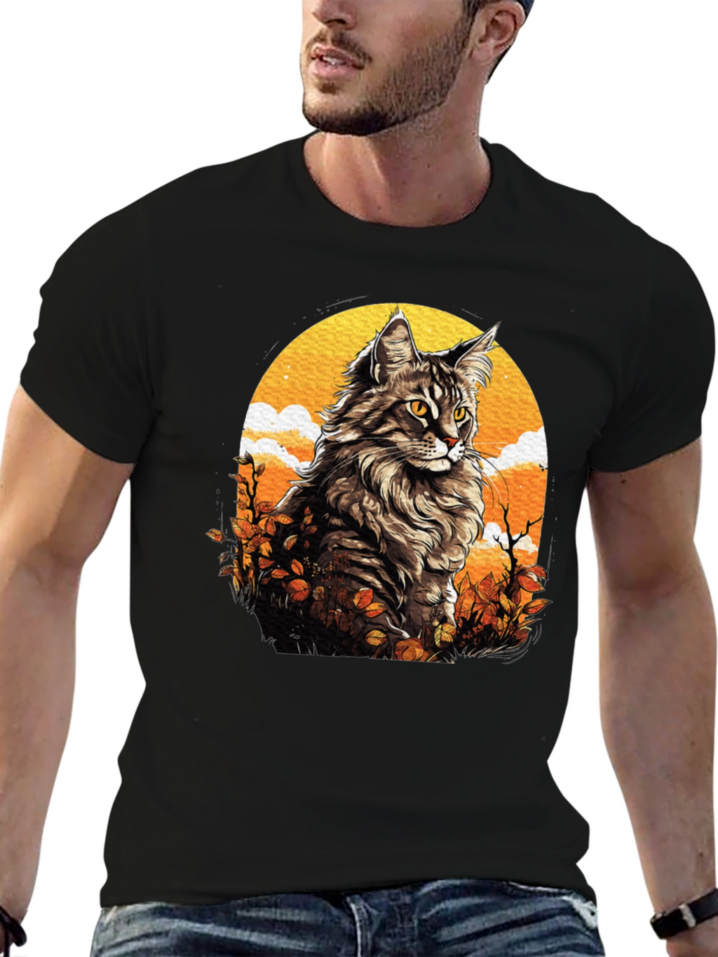 Cat Art Graphic T-Shirt - Unique Design