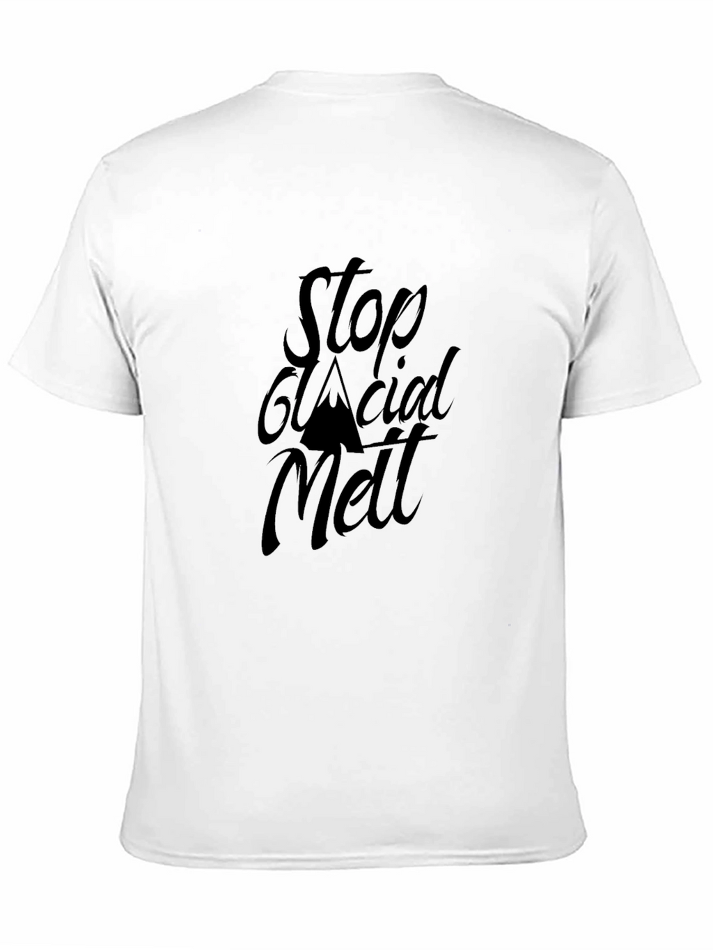 Stop Glacial Melt Black Crew Neck T-Shirt