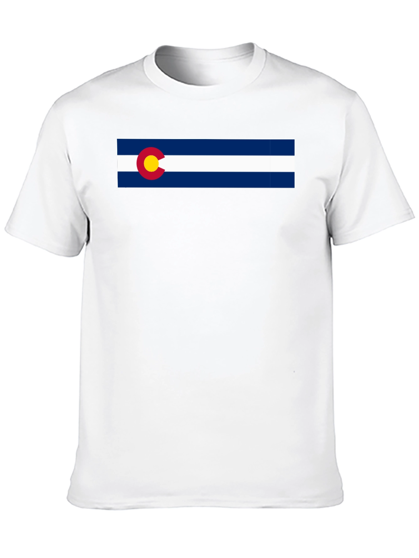 Colorado Flag Graphic Tee - Classic Crew Neck Shirt