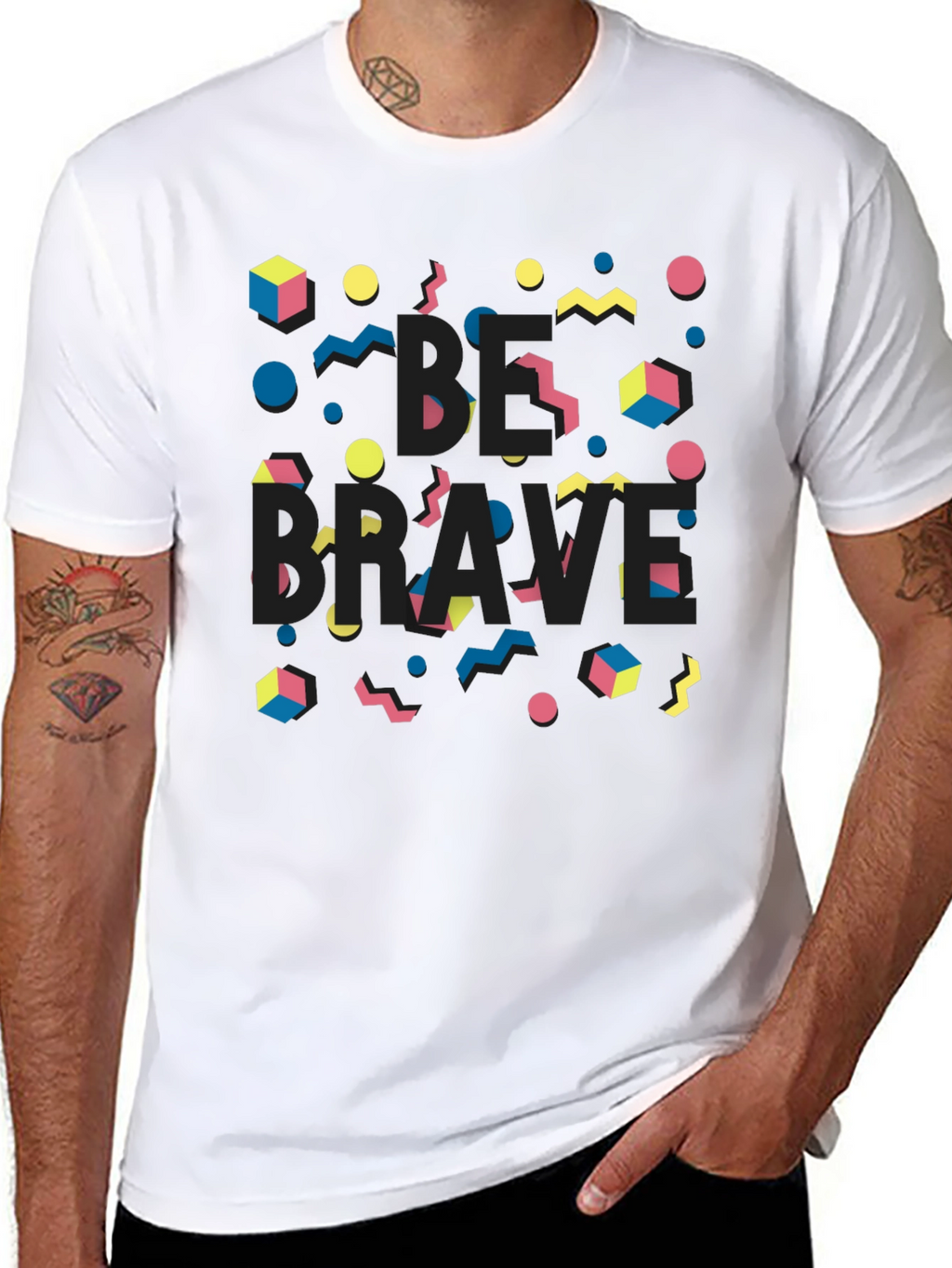 Be Brave Black Graphic Print Tee