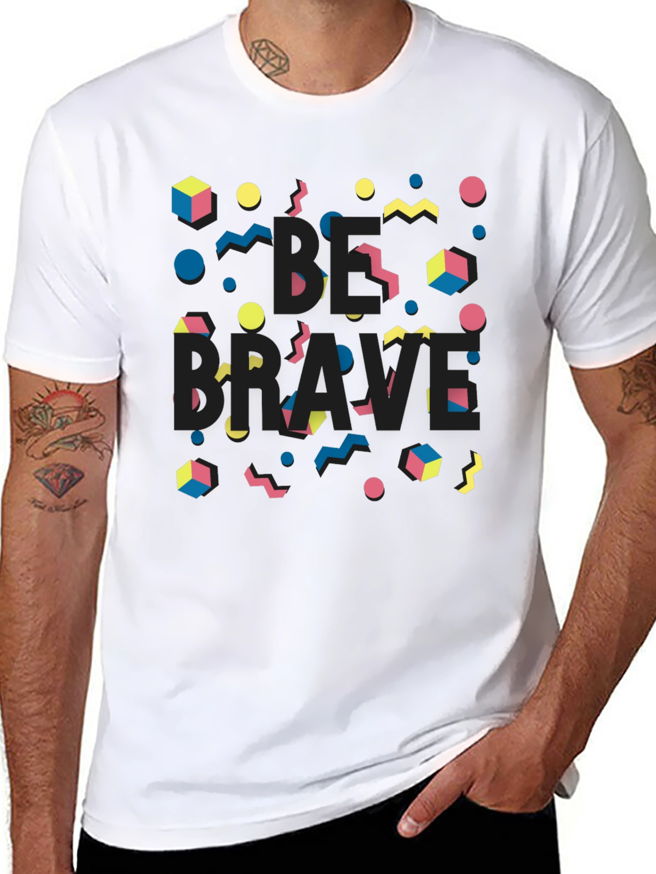 Be Brave Black Graphic Print Tee