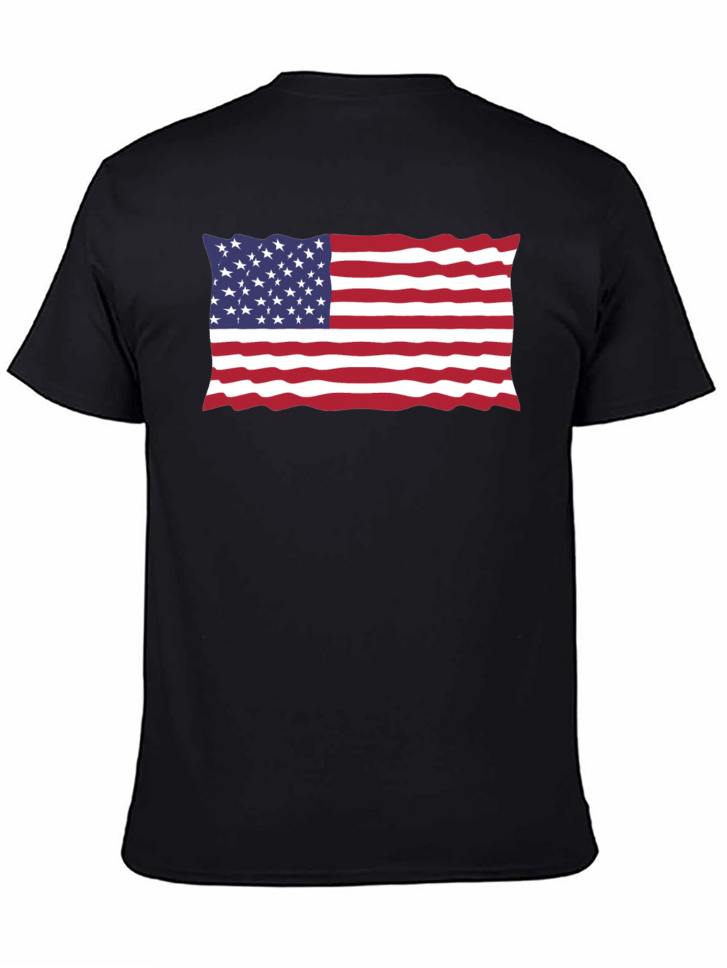 USA Flag Black T-Shirt