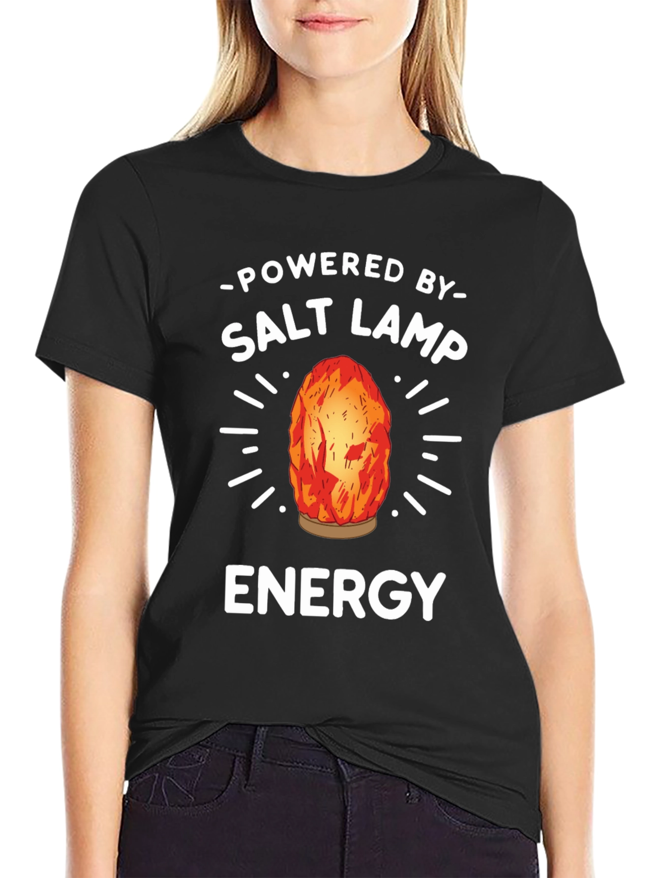 Salt Lamp Energy T-Shirt - Unisex Black Tee