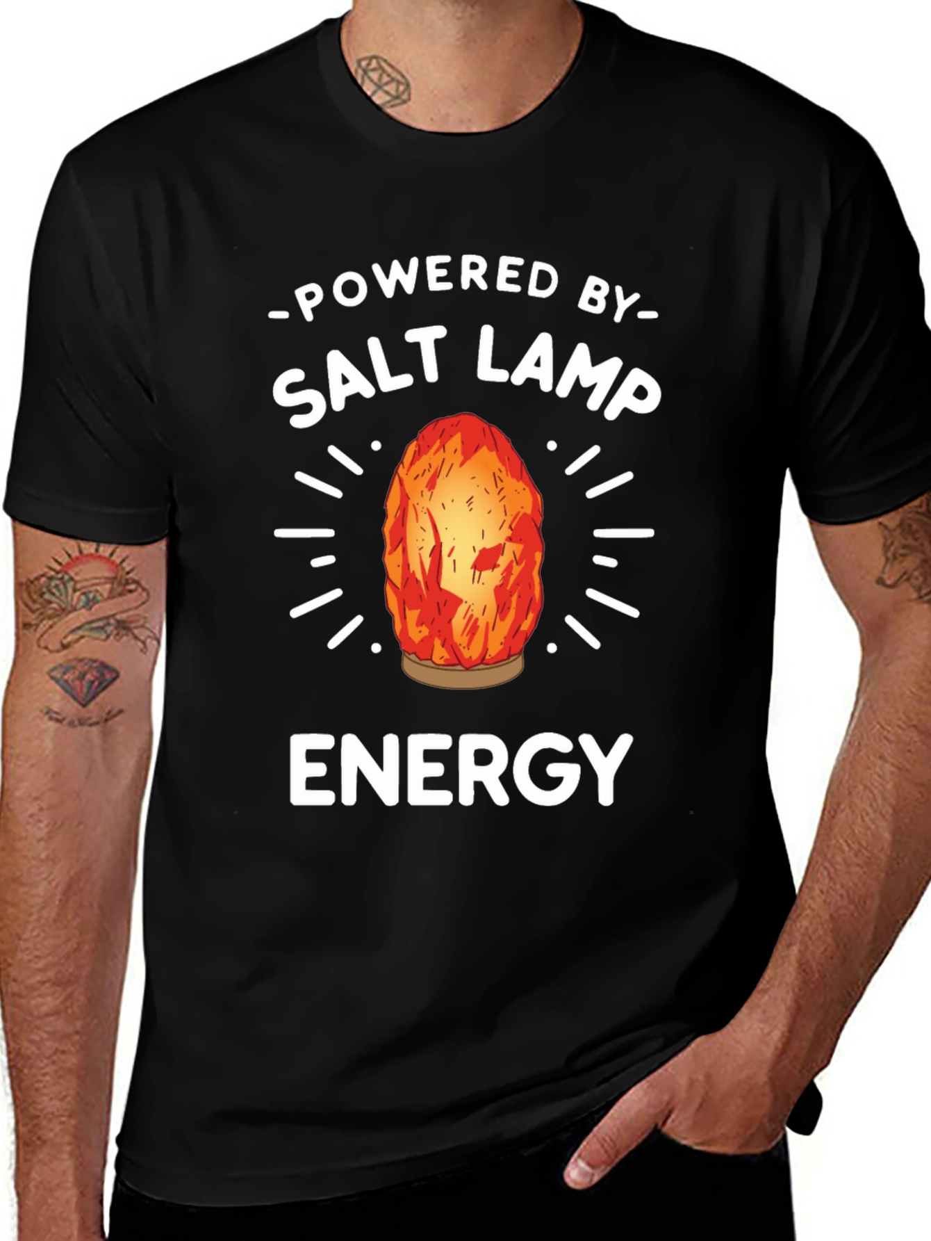 Salt Lamp Energy T-Shirt - Unisex Black Tee