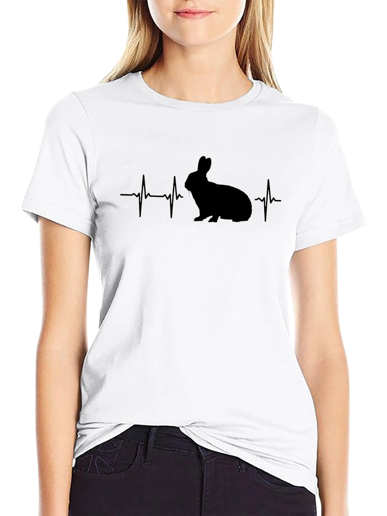 Rabbit Heartbeat T-Shirt - Cotton Blend