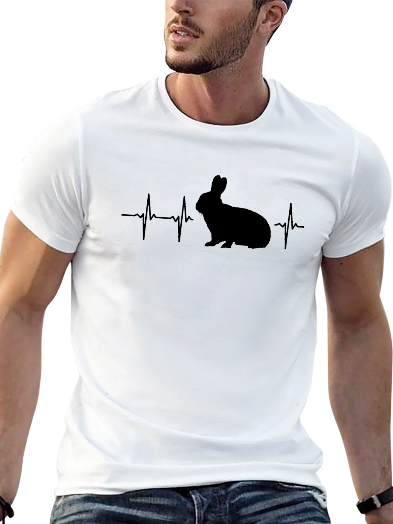 Rabbit Heartbeat T-Shirt - Cotton Blend