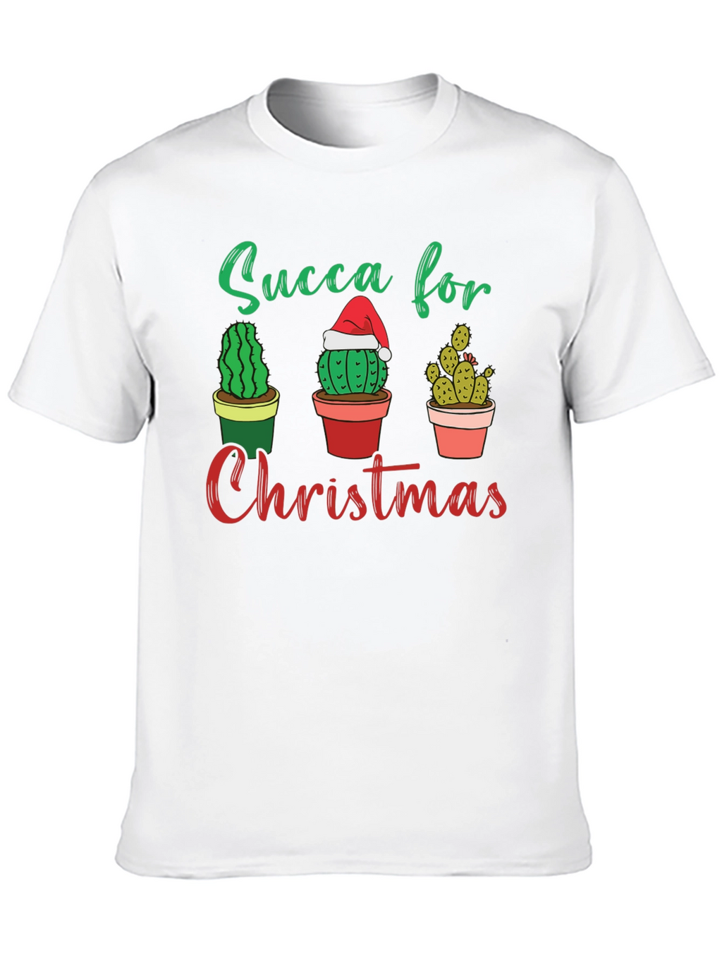 Succa For Christmas T-Shirt - Cactus Holiday Tee
