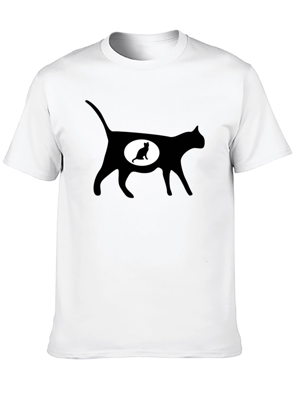Cat Silhouette T-Shirt - Expecting Kitten