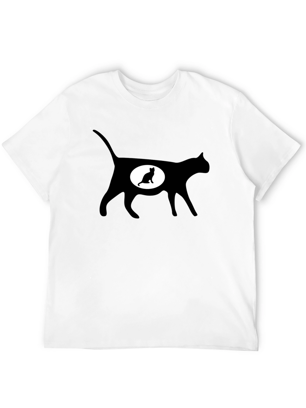 Cat Silhouette T-Shirt - Expecting Kitten