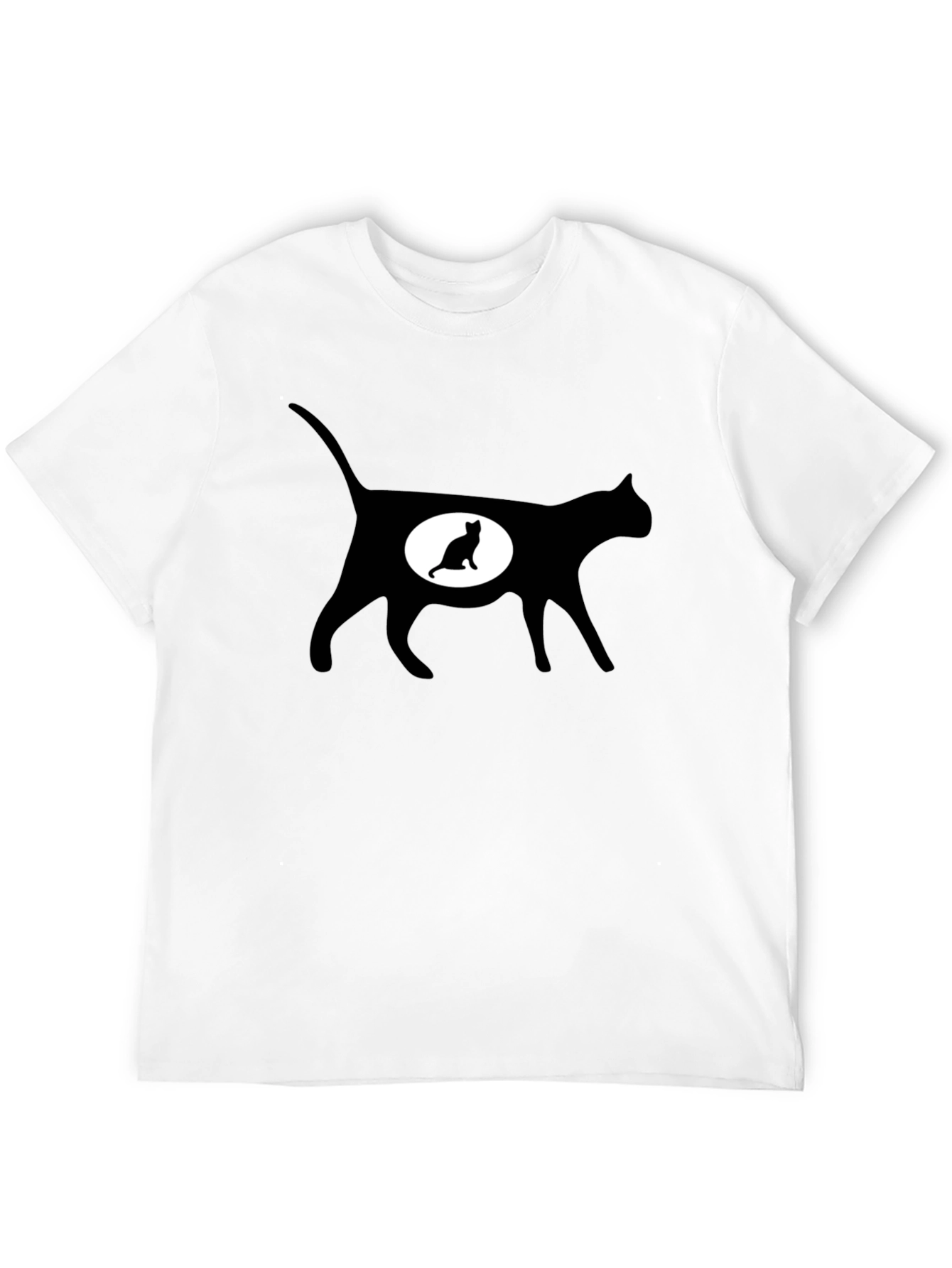 Cat Silhouette T-Shirt - Expecting Kitten